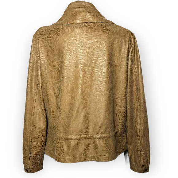 Ruby Rd. Favorites Women's Tawny Faux Suede Lizard Print Jacket Sz 12 - Picture 2 of 11